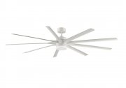 Odyn DC outdoor ceiling fan  213 cm with/without light, matte white, for indoors and outdoors (damp location)