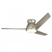 Outdoor ceiling fan with light Eris - Excellence Edition,  152 cm, brushed nickel, for WET locations