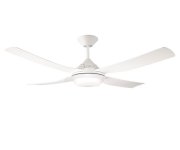 Moonah ceiling fan  132 cm, white, with LED light