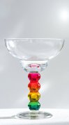 Rainbow Pearl Stem Margarita glass (Acrylic) 410 ml