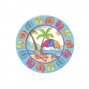 Beach Party Plate  20 cms round