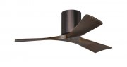 Irene Hugger DC-ventilador de techo  107 cm, bronze cepillado, 3 aspas de madera de color nogal
