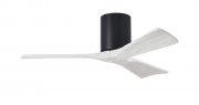 Irene Hugger DC-ceiling fan  107 cm, black, 3 matte white finish wooden blades