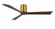 Irene Hugger DC-ceiling fan  152 cm, brushed brass, 3 walnut finish wooden blades