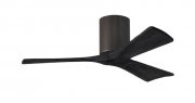 Irene Hugger DC-ventilador de techo  107 cm, bronce oscuro, 3 aspas de madera de color negro