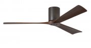 Irene Hugger DC-ventilador de techo  152 cm, bronce oscuro, 3 aspas de madera de color nogal