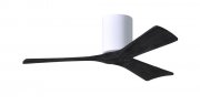 Irene Hugger DC-ceiling fan  107 cm, white, 3 black finish wooden blades
