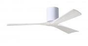 Irene Hugger DC-ceiling fan  132cm, white, 3 matte white finish wooden blades