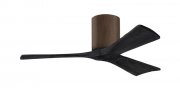 Irene Hugger DC-ventilador de techo  107 cm, nogal, 3 aspas de madera de color negro