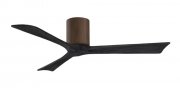 Irene Hugger DC-ceiling fan  132 cm, walnut, 3 black finish wooden blades