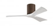 Irene Hugger DC-ceiling fan  107 cm, walnut, 3 matte white finish wooden blades