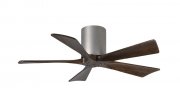 Irene Hugger DC-ceiling fan  107 cm, brushed nickel, 5 walnut finish wooden blades