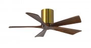 Irene Hugger DC-ceiling fan  107 cm, brushed brass, 5 walnut finish wooden blades