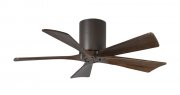 Irene Hugger DC-ceiling fan  107 cm, textured bronze, 5 walnut finish wooden blades