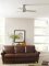 Hugh Hugger ceiling fan  112 cm with/without light, brushed nickel, for WET location