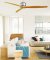 Akmani DC-ceiling fan  152 cm, brushed chrome/teak