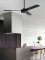 Lagoon Hugger ceiling fan  132 cms with LED light, black, ideal for low ceilings