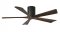 Irene Hugger DC-ceiling fan  132 cm, black, 5 walnut finish wooden blades