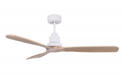 Balearic Cabrera DC-ceiling fan  132 cm, white, solid wood blades