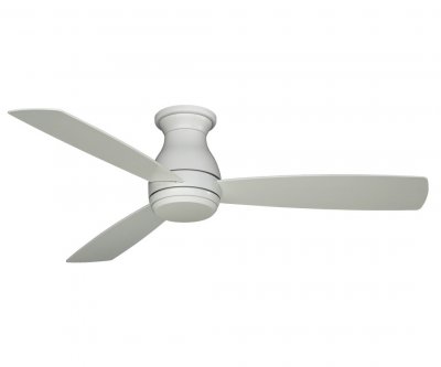 Hugh Hugger ceiling fan  132 cm with/without light, matte white, for WET location