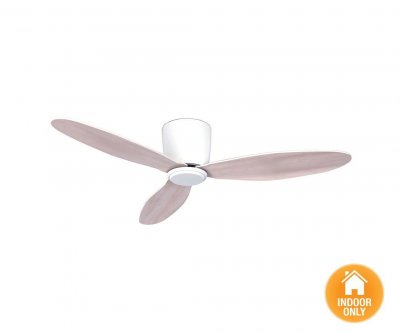 Radar Hugger DC-ceiling fan  107 cm, white, ideal for low ceilings and small rooms