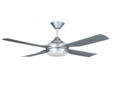 Moonah ceiling fan  132 cm, silver, with LED light