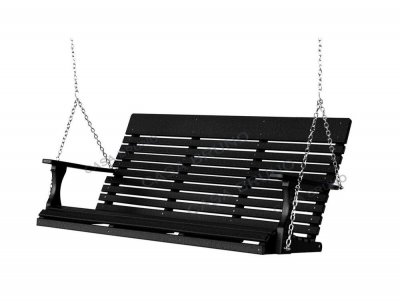 Savannah Hngeschaukel 160 cm breit, HDPE Kunststoff, schwarz, mit Aufhngekette