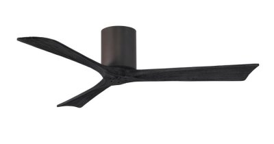 Irene Hugger DC-ventilador de techo  132 cm, bronce oscuro, 3 aspas de madera de color negro