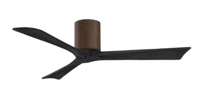 Irene Hugger DC-ceiling fan  132 cm, walnut, 3 black finish wooden blades