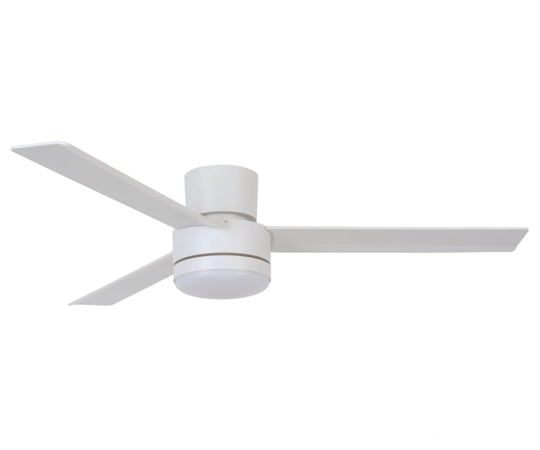 Lagoon Hugger Ceiling Fan O 132 Cms With Led Light White Ideal For Low Ceilings