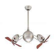 Acqua rotational ceiling fan, brushed nickel, wooden blades