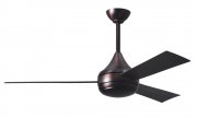 Donaire outdoor ceiling fan with light, brushed bronze,...