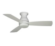 Hugh Hugger ceiling fan Ø 112 cm with/without light, matte white, for WET location
