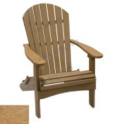Alabama oversized Adirondack Chair, foldable, HDPE plastic lumber, antique mahogany natural finish
