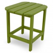 South Beach Side Table, HDPE plastic lumber, lime green