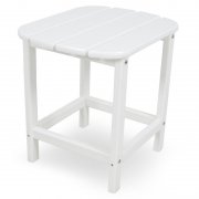 South Beach Side Table, HDPE plastic lumber, white