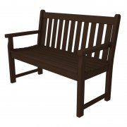 Traditional Garden Bench 122 cms wide, HDPE plastic lumber, mahogany
