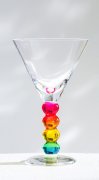 Rainbow Pearl Stem Martini Glas (Acryl) 290 ml