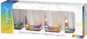 Rainbow Crystal Trinkglas (Acryl) 410 ml - 4er Pack (ohne Geschenkkarton)