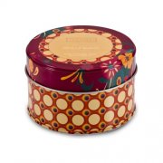 Vanilla Suede scented candle in a retro tin