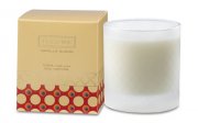Vanilla Suede scented candle in frosted glass