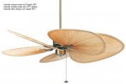 Islander ceiling fan 'Classic', antique brass, ISP1