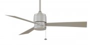 Zonix II ceiling fan, satin nickel, for WET location