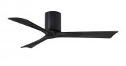 Irene Hugger DC-ceiling fan Ø 132 cm, black, 3 black finish wooden blades