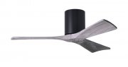 Irene Hugger DC-ceiling fan Ø 107 cm, black, 3 barn wood finish wooden blades