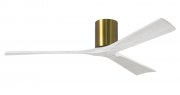 Irene Hugger DC-ceiling fan Ø 152 cm, brushed brass, 3 matte white finish wooden blades