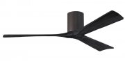 Irene Hugger DC-ventilador de techo Ø 152 cm, bronce oscuro, 3 aspas de madera de color negro