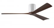 Irene Hugger DC-ventilador de techo Ø 152 cm, blanco, 3 aspas de madera de color nogal