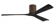 Irene Hugger DC-ceiling fan Ø 152 cm, walnut, 3 black finish wooden blades