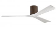 Irene Hugger DC-ceiling fan Ø 152 cm, walnut, 3 matte white finish wooden blades